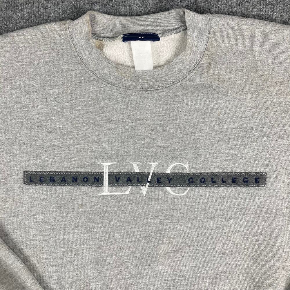 Jansport Sweatshirt Mens XL Gray LVC‎ Lebanon Valley College Crewneck